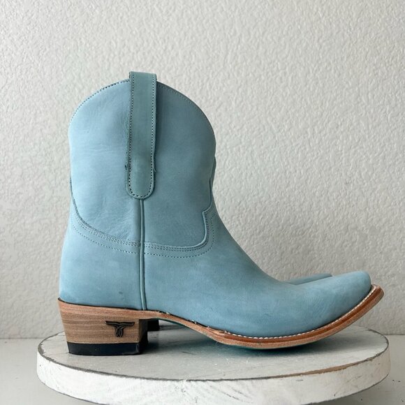 Sky Blue Ankle Boots - Picture 2 of 11